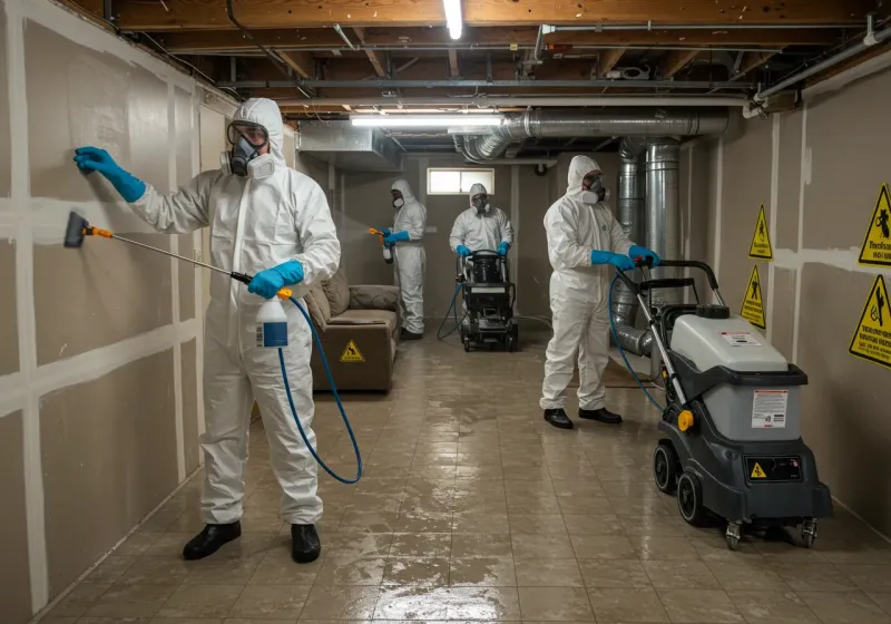 Basement Moisture Removal and Structural Drying process in Fairmount Heights, MD